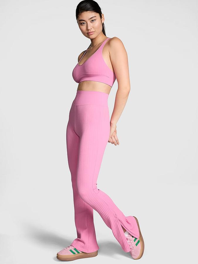 Soft Seamless Cable Flare Leggings image number 0