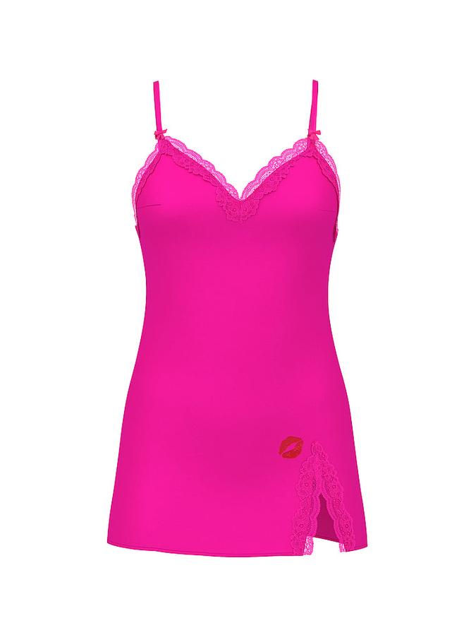 Tease Satin Lace-Trim Mini Slip Dress image number 2