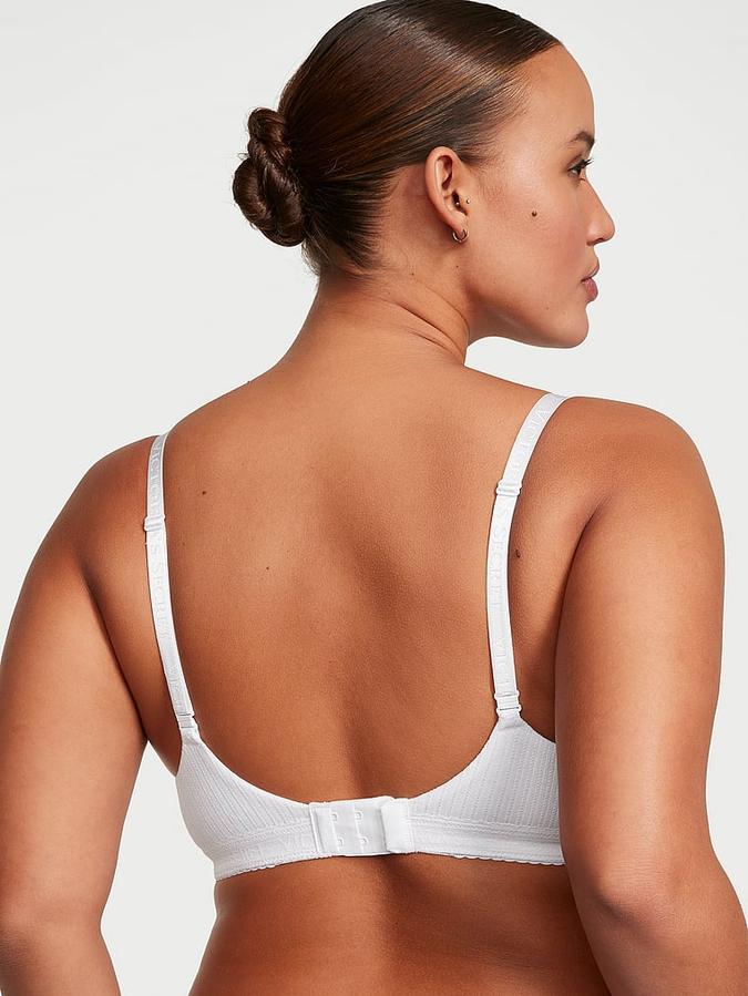 Lightly Lined Pointelle Demi Bra image number 1