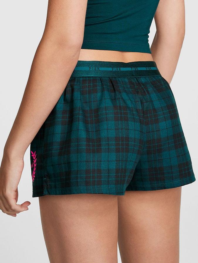 Flannel Boxy Pajama Shorts image number 1
