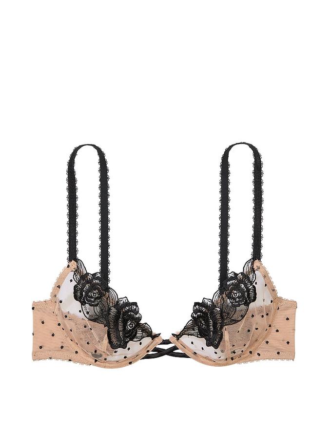 Sheer Rose Unlined Low-Cut Demi Bra image number 2