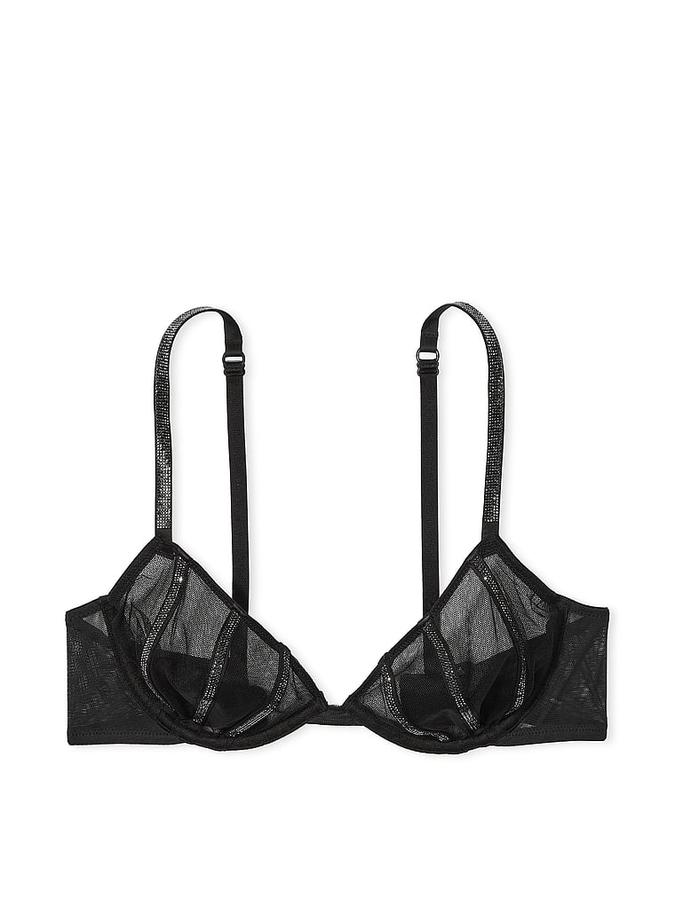 Sheer Shine Unlined Low-Cut Demi Bra image number 2