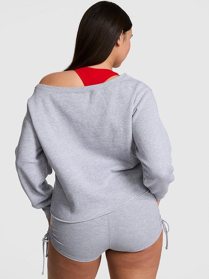 Campus Fleece&trade; Rib Off-The-Shoulder Sweatshirt