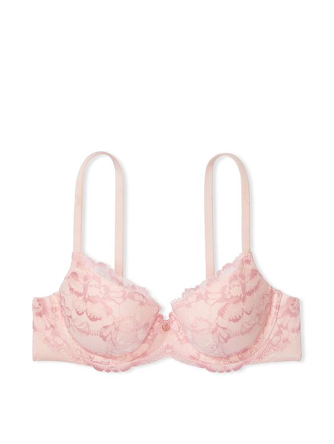 Lightly Lined Lace-Cup Demi Bra image number 2