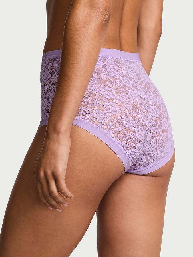 No-Show Lace High-Waist Brief Panty image number 1