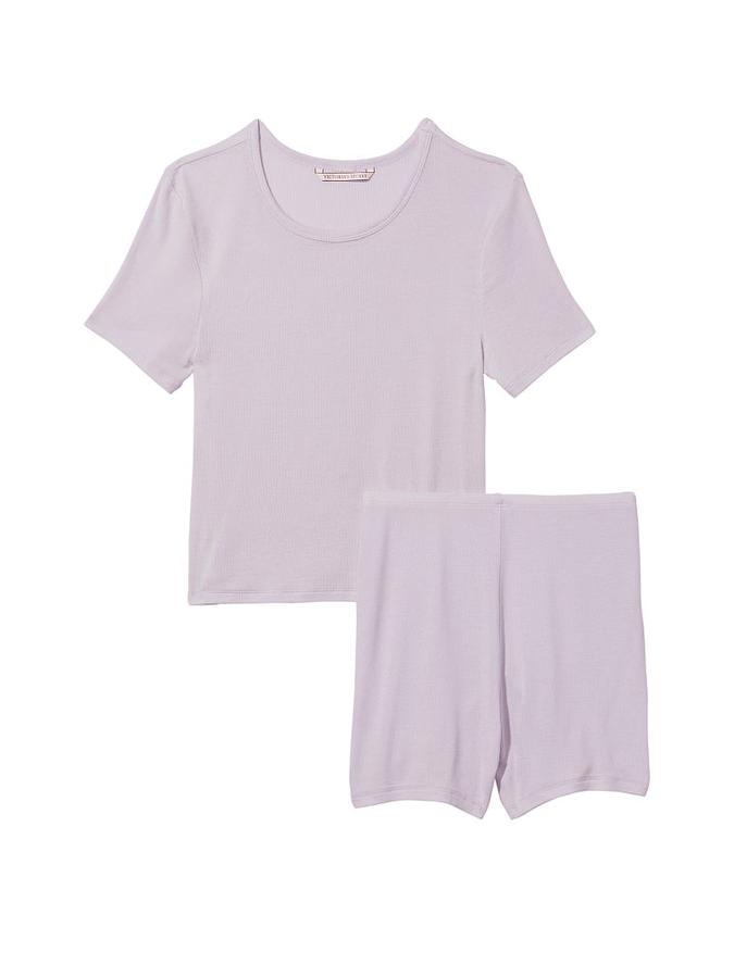Ribbed Modal Tee Shorts Set image number 2