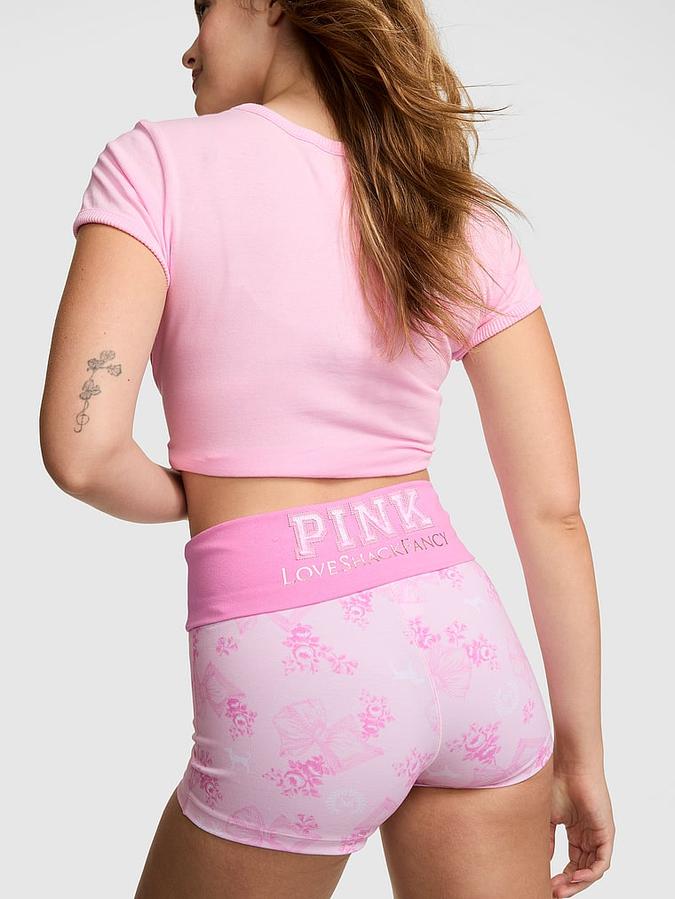 Multicolor PINK x LoveShackFancy Cotton Foldover Micro Shorts PINK x LoveShackFancy Cotton Foldover Micro Shorts