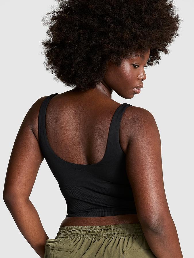 Soft Seamless Notched Tank Top image number 1
