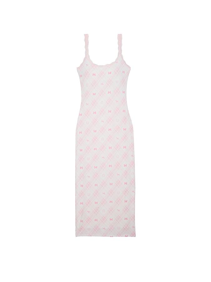 PINK x LoveShackFancy Modal Midi Dress image number 2