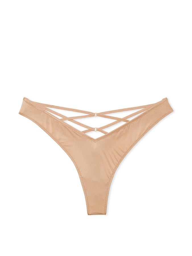 Strappy-Back High-Leg Thong Panty image number 1