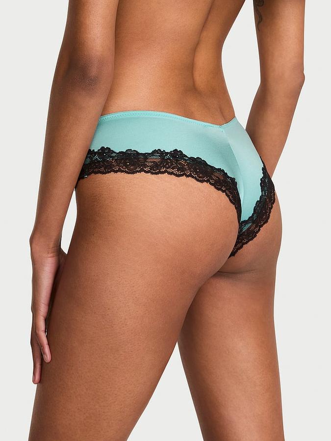 Lace-Trim High-Leg Cheeky Panty image number 1