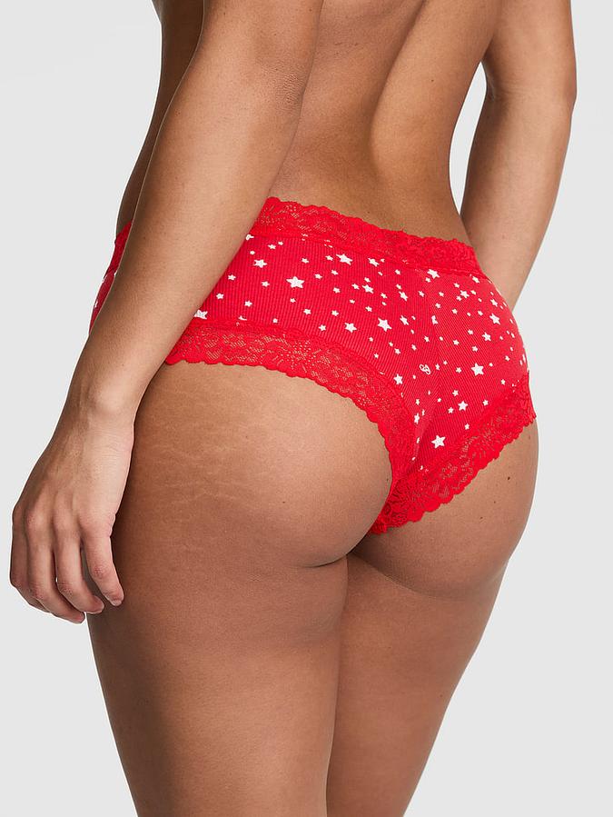Cotton Lace Trim Cheeky Panty
