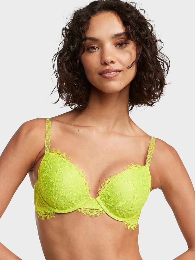 Shine Strap Lace Push-Up Bra image number 0