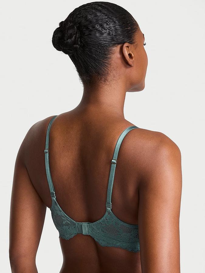 Green Lace Lightly Lined Classic Coverage Demi Bra Lace Lightly Lined Classic Coverage Demi Bra