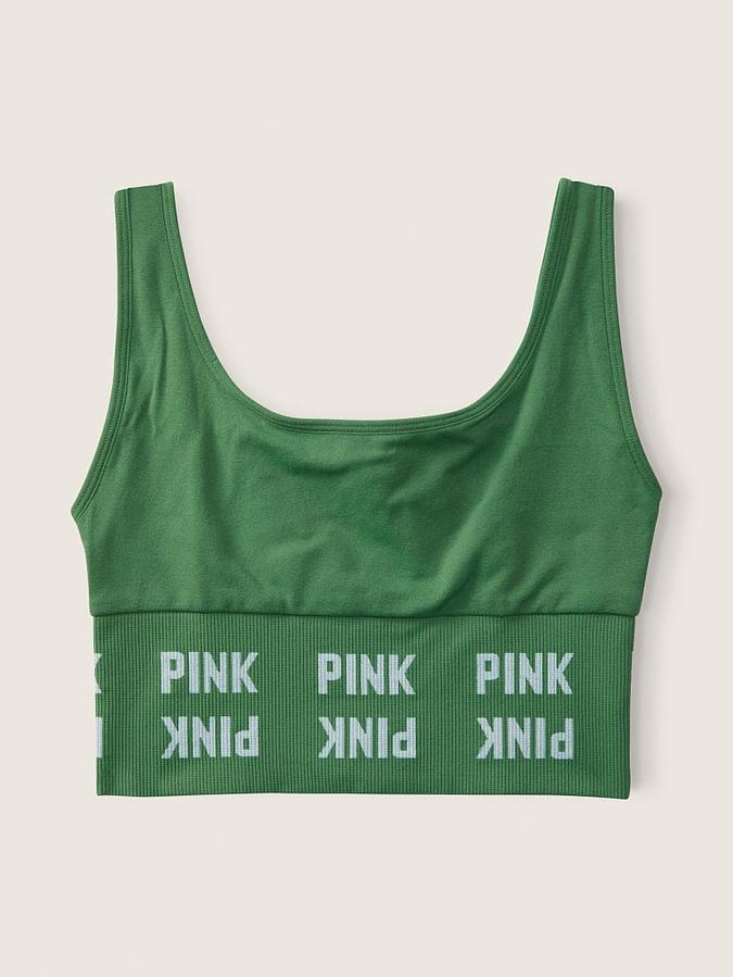 Seamless Scoop Neck Sports Bra image number 2