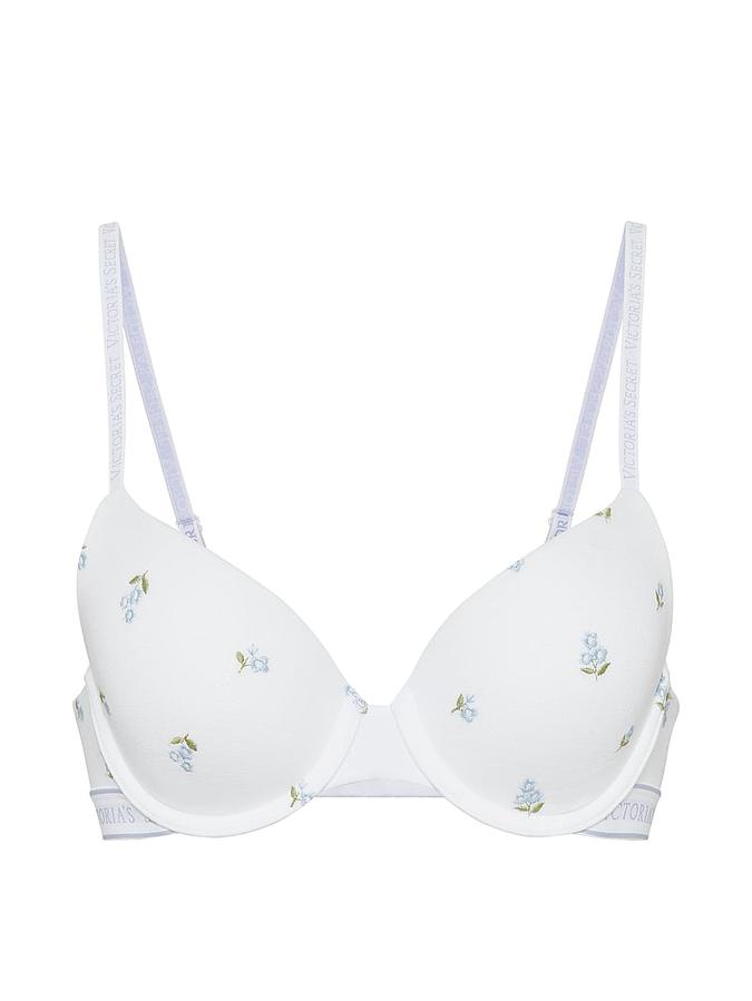 Perfect Shape Cotton Embroidered Push-Up Bra image number 2