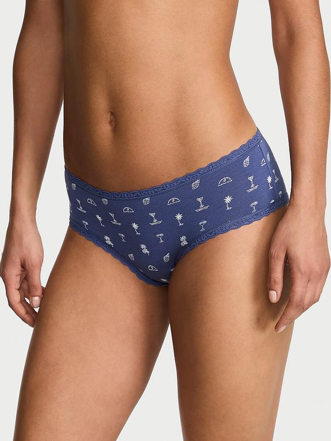 Cotton Lace-Waist Cheeky Panty