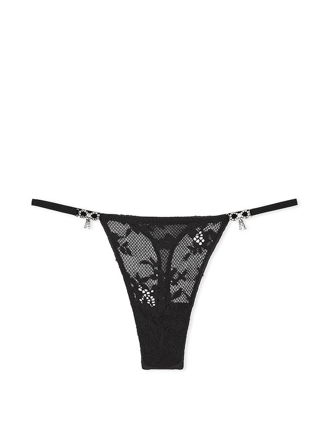 Twinkle Bow Lace Thong Panty image number 0