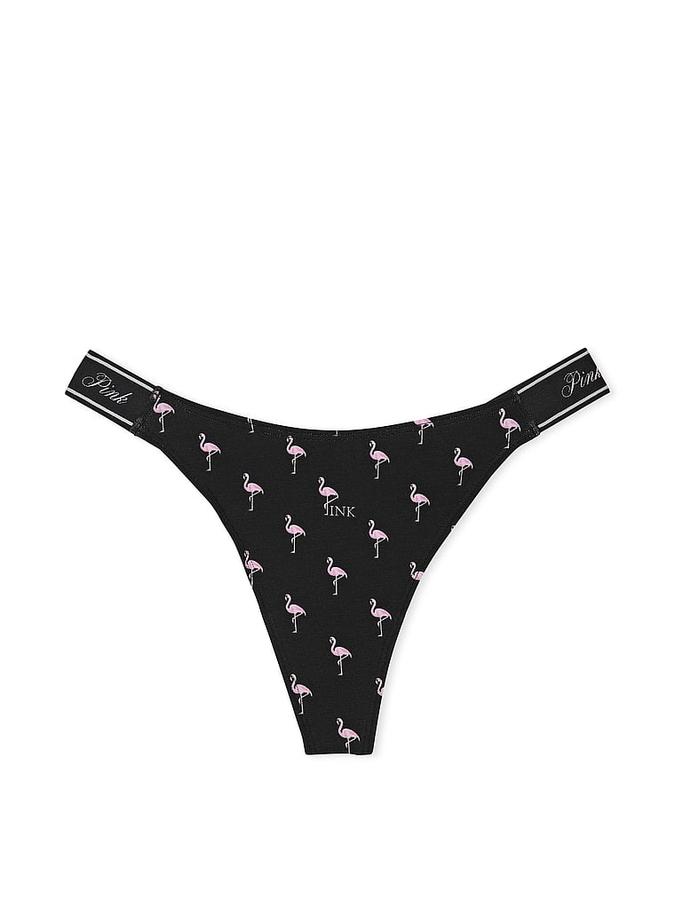 Logo Cotton High-Leg Thong Panty image number 2