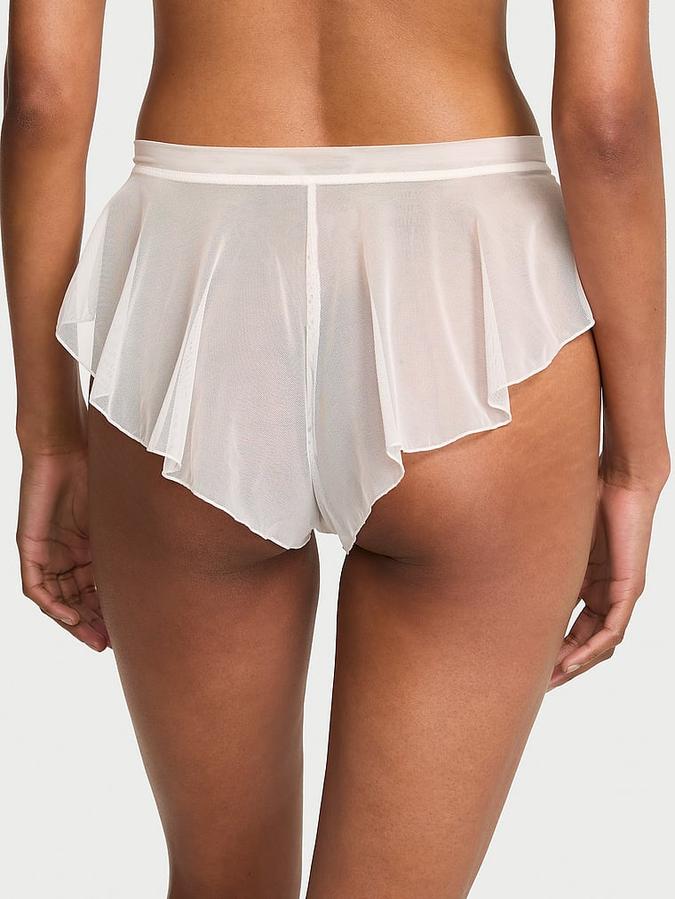 Lace & Mesh Flutter Brazilian Panty