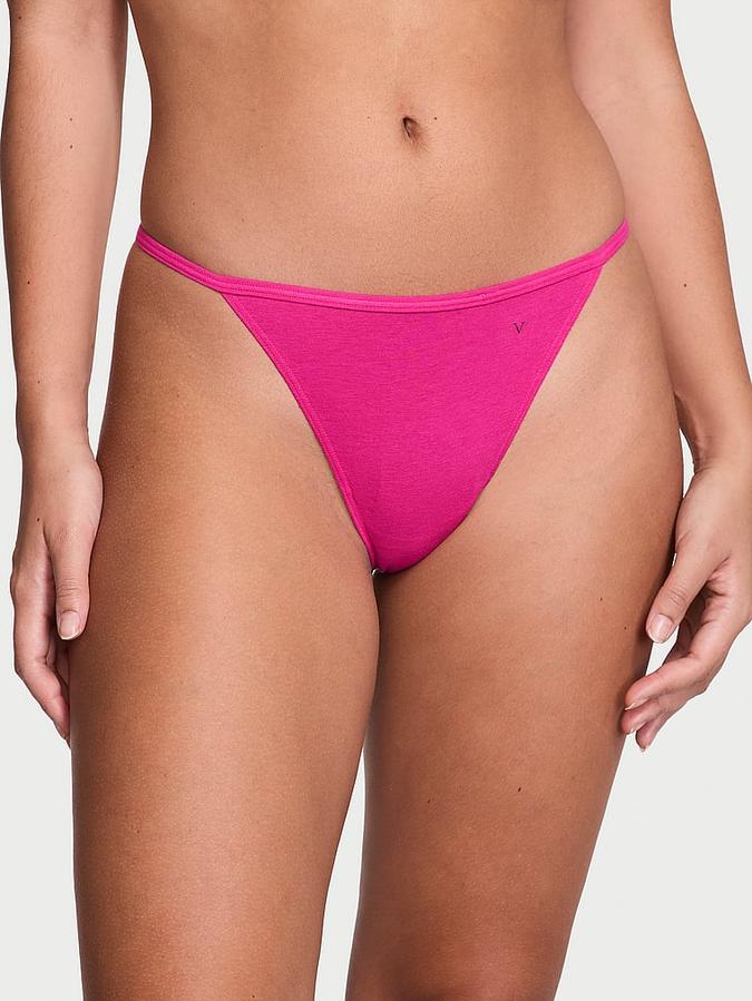 Stretch Cotton V-String Panty