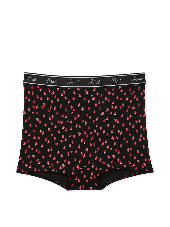 Logo Cotton High-Waist Boyshort Panty image number 2