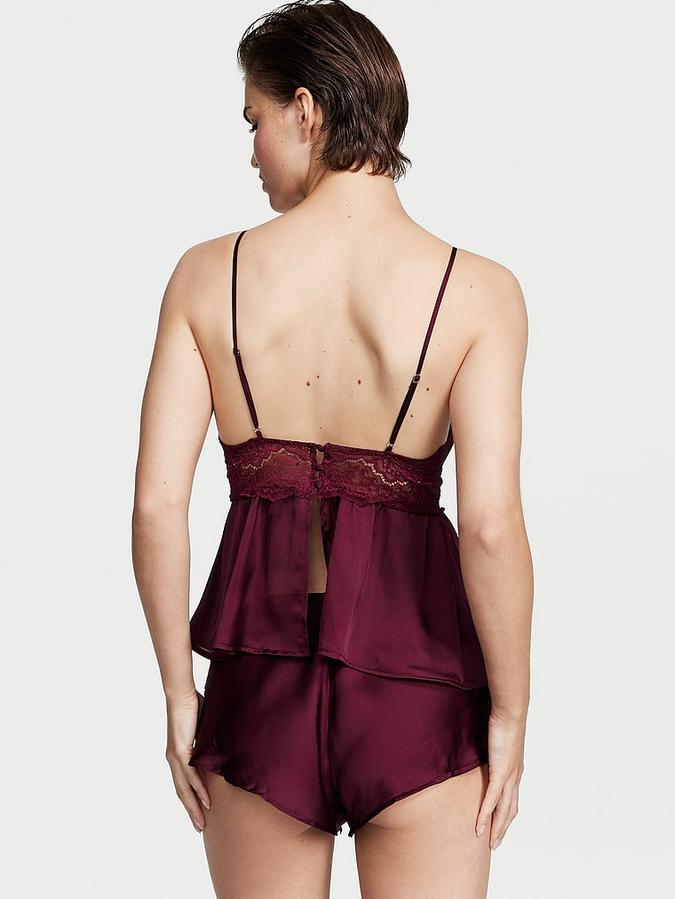 Stretch Lace & Satin Cami Set image number 1