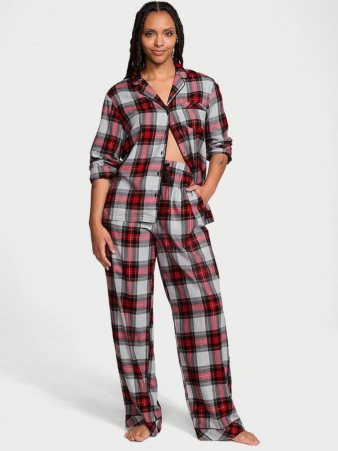 Flannel Long Pajama Set image number 0