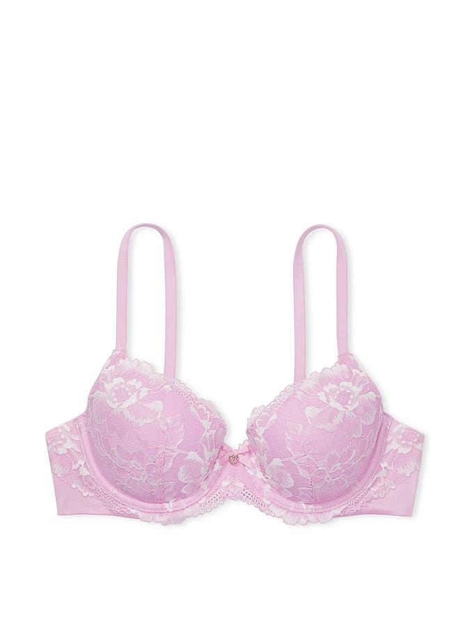 Lightly Lined Lace-Cup Demi Bra image number 2