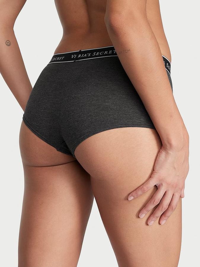 Logo Cotton Boyshort Panty image number 1