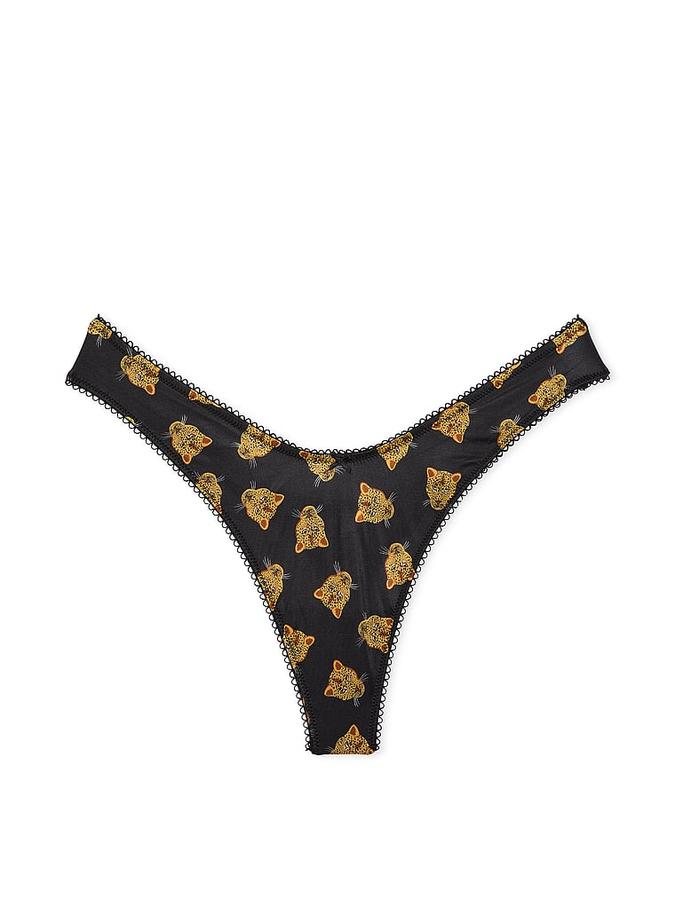 Printed High-Leg Thong Panty image number 2