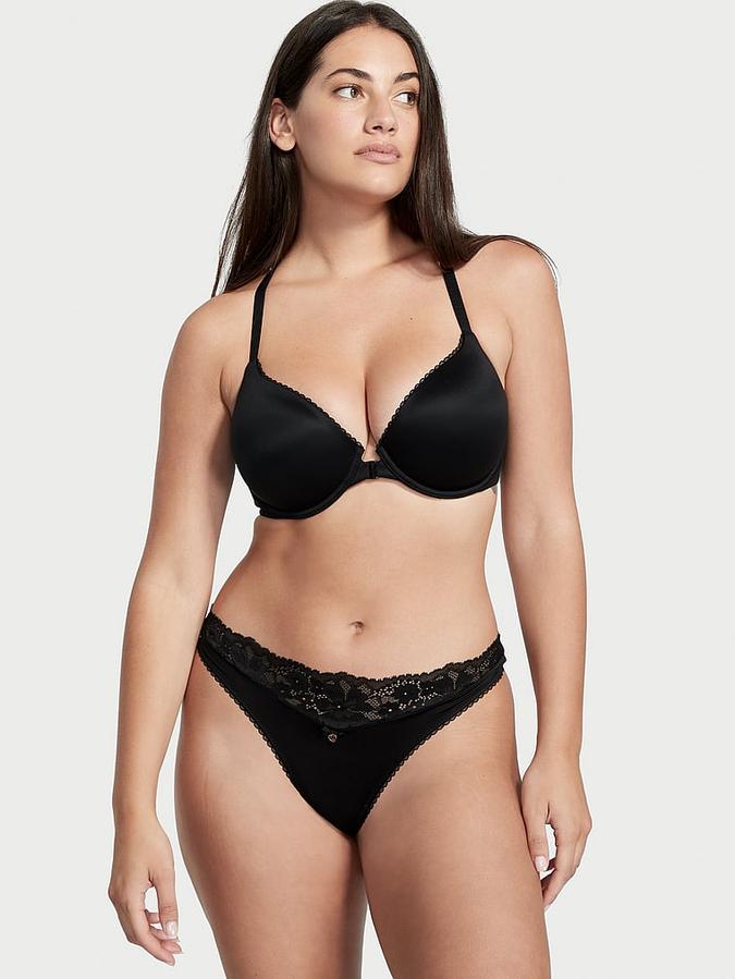 Lightly-Lined Lace-back Demi Bra image number 0