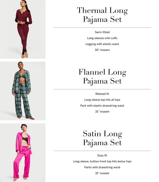 Thermal Long Bling Pajama Set image number 3