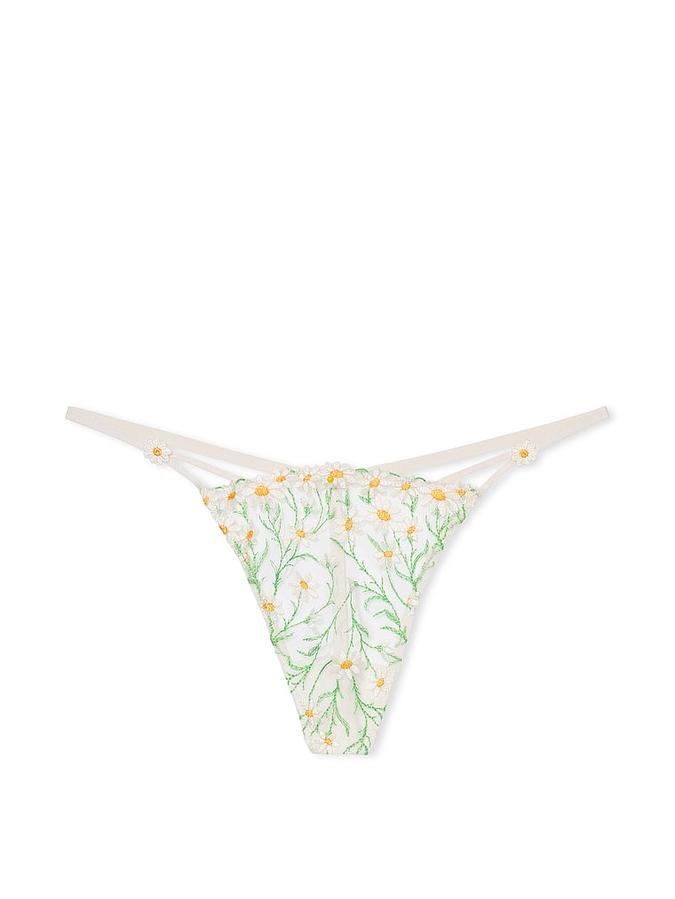 Daisy Chain Embroidery V-String Panty image number 1