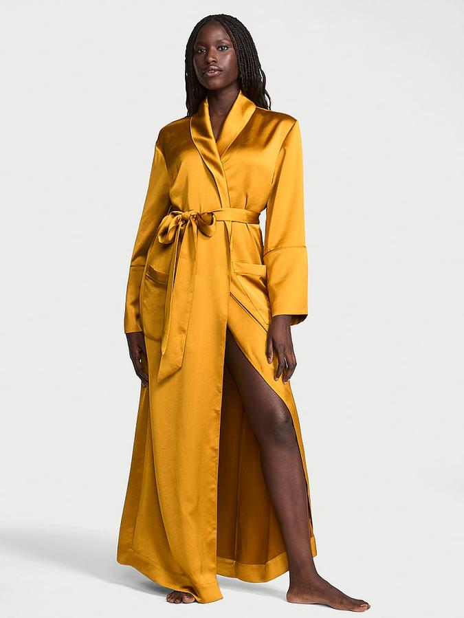 Luxe Satin Long Robe image number 0