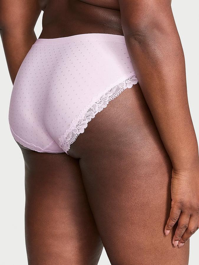 Seamless Lace-Trim Bikini Panty image number 1