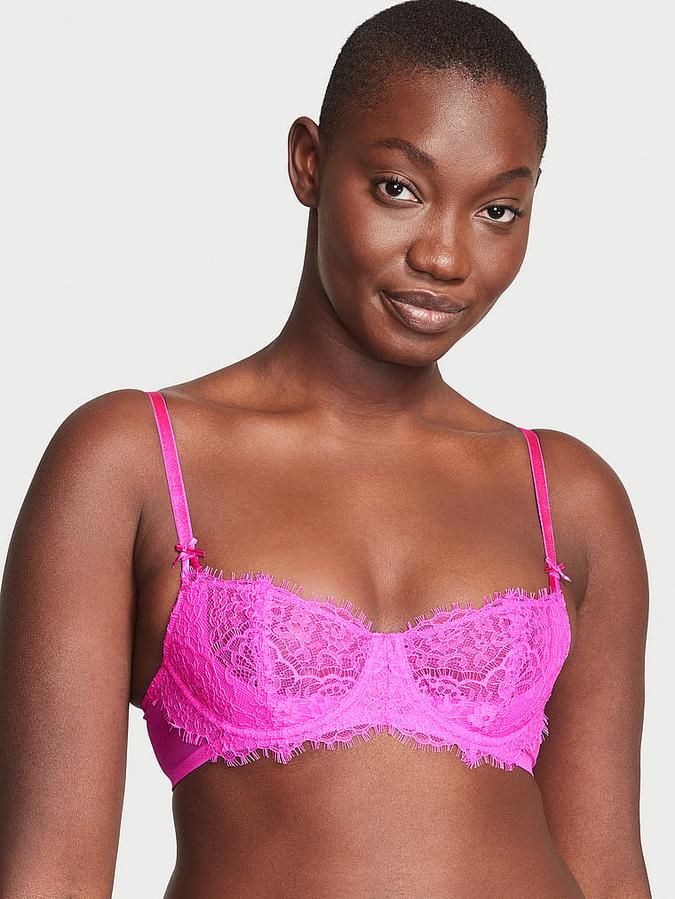 Wicked Unlined Lace Balconette Bra image number 0