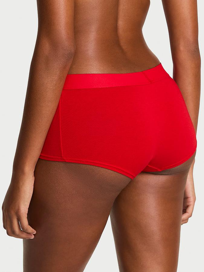 Logo Cotton Shine Patch Boyshort Panty