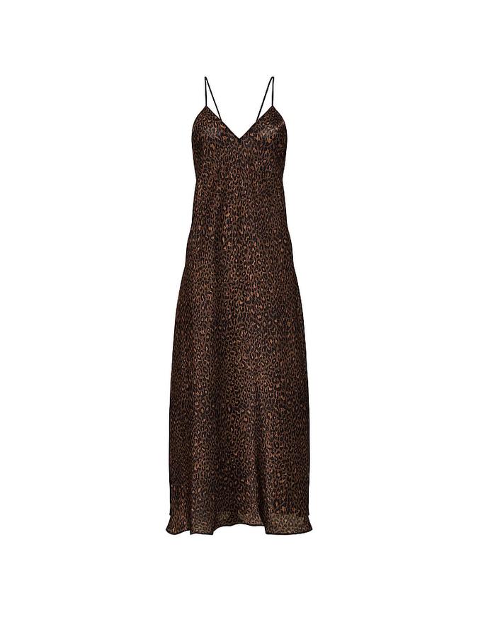 Luxe Sheer Satin Long Slip Dress image number 2