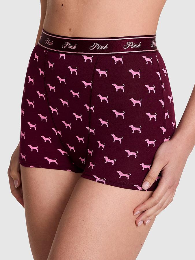 Logo Cotton High-Waist Boyshort Panty image number 0