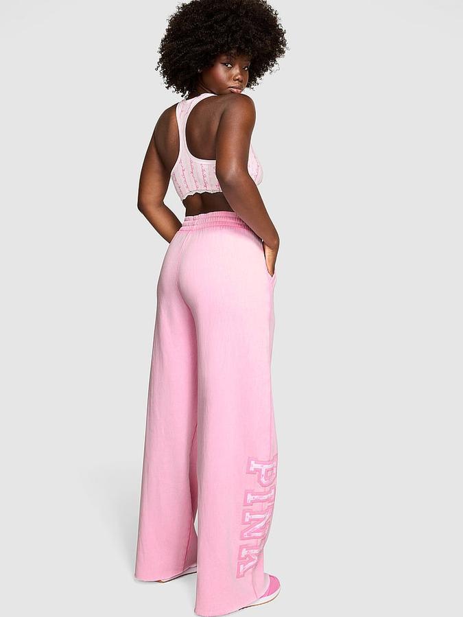 Pink PINK x LoveShackFancy Wide-Leg Sweatpants PINK x LoveShackFancy Wide-Leg Sweatpants