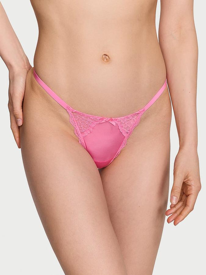 Lace-Trim V-String Panty image number 0
