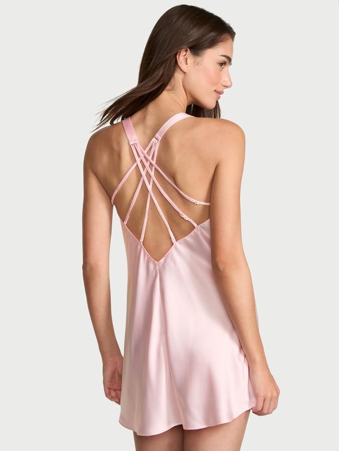 Scattered Shine Strap Satin Strappy-Back Slip image number 1
