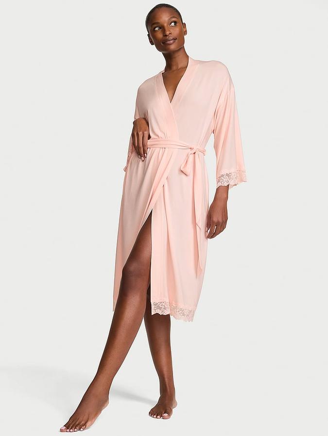 SoSoft? Modal Lace-Trim Robe