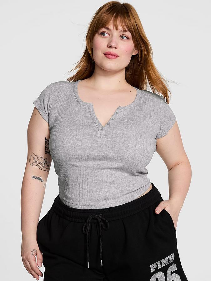 Multi Rib Henley Tee image number 0