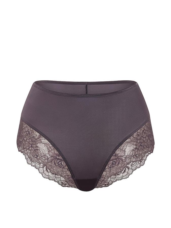 Smooth Lace-Trim High-Waist Brief Panty image number 2