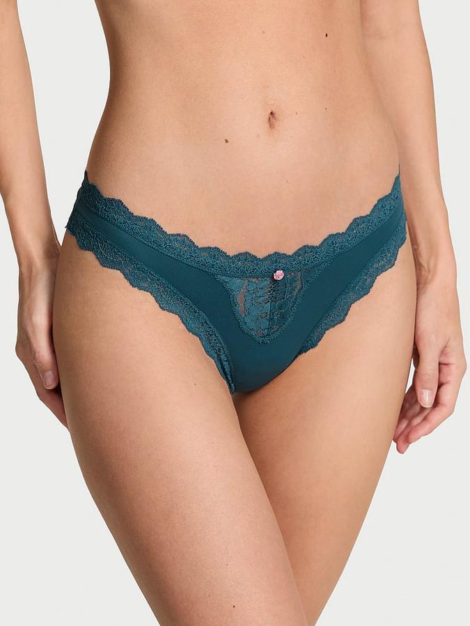 Lace-Trim Thong Panty