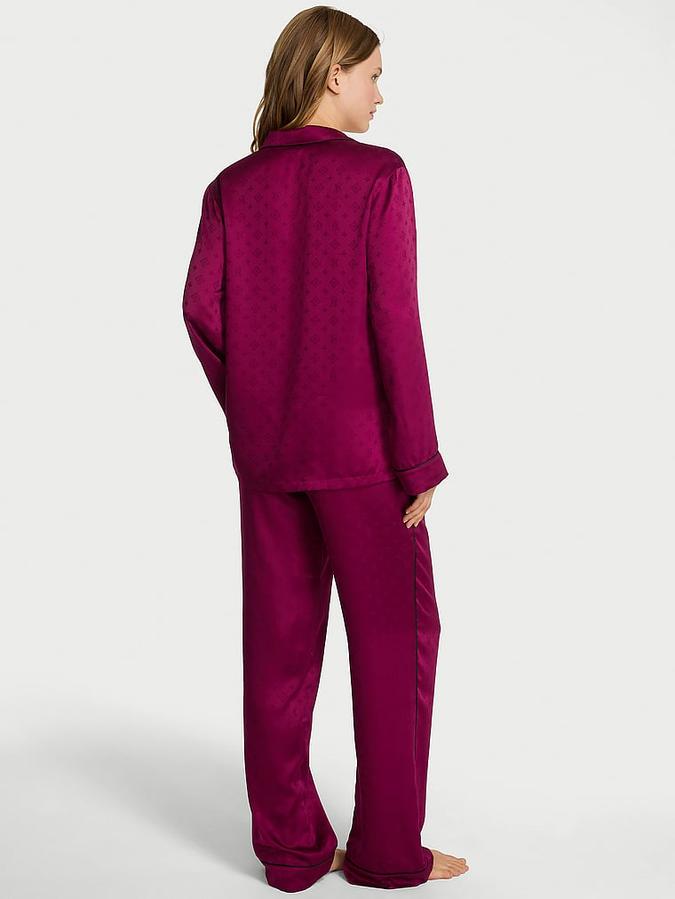 Glazed Satin Long Pajama Set