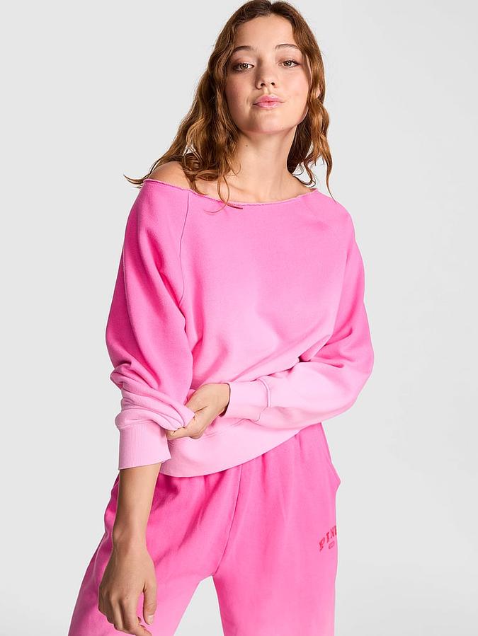 Ivy Fleece Off-The-Shoulder Sweatshirt