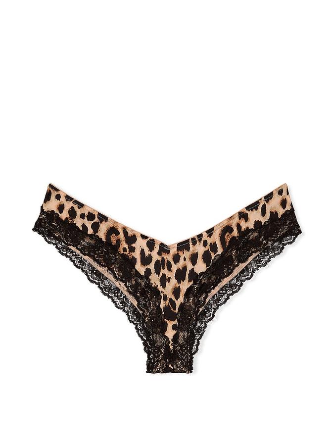 Lace-Trim High-Leg Cheeky Panty image number 2